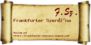 Frankfurter Szeréna névjegykártya